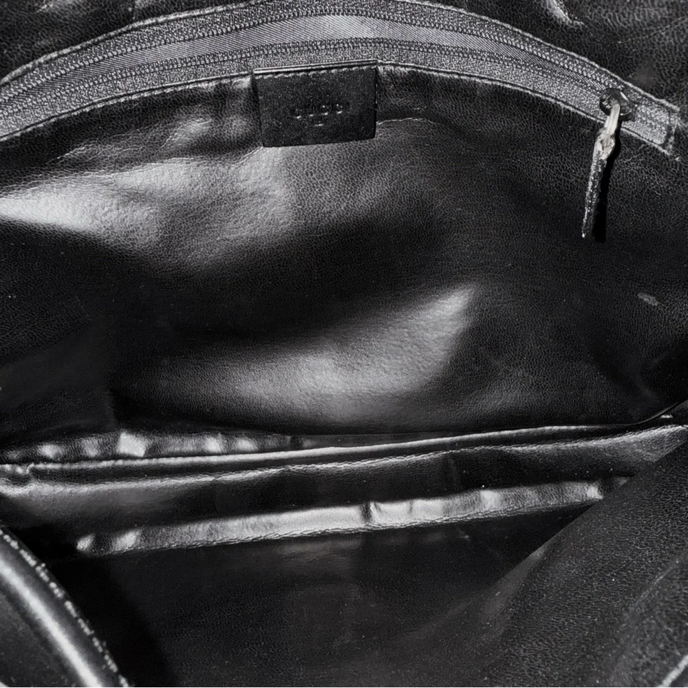 Gucci by Tom Ford Jackie Black Leather Minimalist Shoulder Bag Vintage 90s - Picture 6 of 8